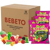 Bebeto Mega Paket 60’lı 1 kg Karışık Jelibon (60KG) - Şeftali Halka, Küçük Kola, Meyveli Solucan, Böğürtlen, Dondurma, Pizza, Şeftali Kalp, Muz, Beans, Ananas, Çilek, Köpek Balığı - 1000 g