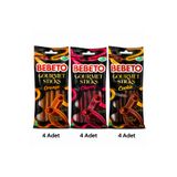 BEBETO Mix Paket - Kurabiye, vişne ve portakal aromalı, bitter çikolata ve fındık dolgulu şeker çubukları