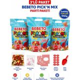 Bebeto Pick’n Mix Yumuşak Şeker Ve Marshmallow Parti Seti 650 Gr X 3 Adet