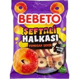 Bebeto Şeftali Halka Yumuşak Şeker Jelibon 80 G 3 Adet - 80 gr