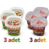Bebeto Yumuşak Şeker 150 G Kova 3 Adet Şeftali Halka ve 3 Adet Karpuz - 150 gr