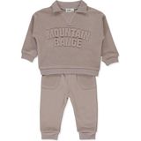 Bebetto Balıksırtı Üç Ip Sweat 2li Takım (Mountaın Range) Kahverengi - 5 Yaş