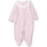 Bebetto Bebetto, Kız, Patikli Tulum, Çıtçıtlı, Sweet Princess, Fırfırlı Yaka, Uzun Paça, Uzun Kol - Pembe - 0 - 1 Ay