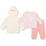 Bebetto Bebetto, Kız, Sweatshirt-Hırka-Patiksiz Alt, Çiçek Baskılı, Fermuarlı, Petite Fleurs, Bisiklet Yaka, Uzun, Uzun Kol - 3 - 6 Ay - Gül Kurusu