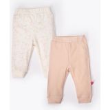 Bebetto Cute Bunny Patiksiz Pantolon 2li Kız Çocuk Bej Pamuklu Konforlu Günlük Stil - 18 - 24 Ay