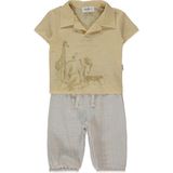 Bebetto Dokuma Pantolon 2li Takım (Safarı Club) Sarı - 6 - 9 Ay