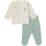Bebetto Erkek Bebek Hırka-Alt Araba Baskılı Çıtçıtlı Bisiklet Yaka Long Sleeve Patikli - 6 - 9 Ay - Mint