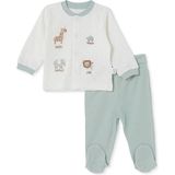 Bebetto Erkek Bebek Hırka-Alt Hayvan Baskılı Çıtçıtlı Bisiklet Yaka Long Sleeve Patikli - 3 - 6 Ay - Mint