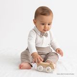 Bebetto Erkek Bebek Mevlüt Kıyafeti Çıtçıtlı Gömlek Yaka Long Sleeve Patiksiz - Ekru