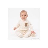 Bebetto Erkek Bebek Tulum Hayvan Baskılı Çıtçıtlı Bisiklet Yaka Long Sleeve Patikli