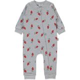 Bebetto Interlok Fermuarlı Patiksiz Tulum (Sweet Jumpsuıt/26) Gri Melanj - 24 - 36 Ay