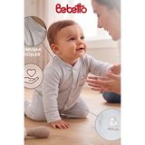 Bebetto Organik Interlok Patikli Tulum (Organıc Dream) Gri - 0 - 3 Ay