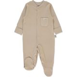 Bebetto Organik Raporlu Interlok Patikli Tulum (Organıc Be Nature) Bej - 0 - 1 Ay