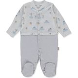 Bebetto Organik Süprem Double Patikli Tulum (Organıc Stars And Koalas) Gri - 0 - 1 Ay