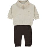 Bebetto Üç Ip Sweat 2li Takım (Self Enjoy) Kahverengi - 6 - 9 Ay