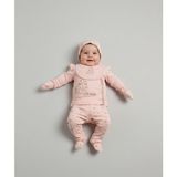 Bebeva Baby Kız Bebek %100 Pamuklu Little Lady Desenli 5'li Hastane Çıkışı Seti - Somon - 0 - 3 Ay