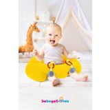 BEBEYATMAZ Çıngıraklı Sarı Bebe Yatmaz Bebek Oturma Destek Minderi Bebek Koltuğu