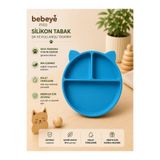 Bebeye Vakum Tabanlı Silikon Mama Tabağı - Turkuaz