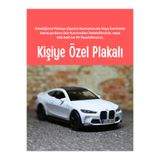 bebeym Bmw M4 Metal Oyuncak Araba - 1:36 Ölçek Özel Plakalı - Beyaz Bmw M4 Model Araba