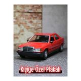 bebeym Mercedes-Benz 190 E (W201) Metal Model Araba - 1:24 Ölçek Mercedes W201 Oyuncak Araba - Kırmızı