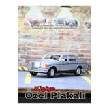 bebeym Mercedes W123 Metal Araba - Mercedes C Class Oyuncak Araba - kişiye özel plakalı Gri