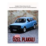 bebeym Murat 131 Metal Oyuncak Araba - Kişiye Özel Hediye Plakalı Murat 131 - Turkuaz - Mavi