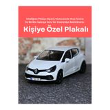 bebeym Renault Clio 4 Metal Araba - Kişiye Özel Hediye Plakalı Beyaz Clio 4 Oyuncak Araba