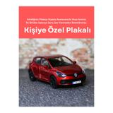 bebeym Renault Clio 4 Metal Oyuncak Araba - Kişiye Özel Hediye Plakalı Kırmızı Clio 4 Model Araba Die Cast