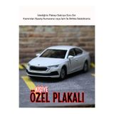 bebeym Skoda Oktavia Metal Araba - Skoda Oyuncak Araba - Kişiye Özel Hediye - beyaz