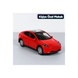 BEBEYM Tesla Metal Oyuncak Araba 1:36 Kırmızı