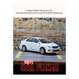bebeym Toyota Corolla Metal Araba - Toyota Corolla Oyuncak Araba - Kişiye Özel Hediye Plakalı - Beyaz