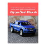 bebeym Toyota Hilux Metal Oyuncak Araba - Işıklı ve Sesli Özel Plakalı - Mavi