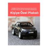 bebeym Toyota Hilux Metal Oyuncak Araba - Işıklı ve Sesli Özel Plakalı - Siyah