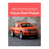 bebeym Toyota Hilux Metal Oyuncak Araba - Işıklı ve Sesli Özel Plakalı - Turuncu