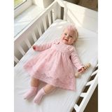 Bebila Baby Kız Bebek Mevlütlük Elbise Bandanalı Dantelli Yenidoğan Hastane Çıkışı Gelinlik Abiye %100 Pamuk Mevlitlik 4038 - Pembe - 6 - 9 Ay