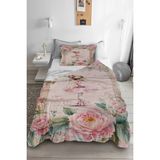 Bebişim Halı Balerin Kız Tek Kişilik Pike Takımı Çocuk Odası Pike Yatak Örtüsü - Pembe