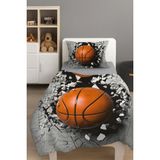 Bebişim Halı Basket Topu Çocuk Tek Kişilik Nevresim Takımı - Gri - 160 x 220 cm