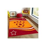 Bebişim Halı Bİ188 Sarı Kırmızı 80x150 cm Çocuk Odası Halısı
