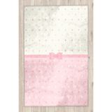 Bebişim Halı Pembe Fiyonklu Bambu Çocuk Odası Halısı - 100 x 150 cm