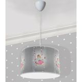 Bebişim Halı Prenses Peri Kız Kelebeklli Çiçekli Çocuk Odası Sarkıt Avize - Gri