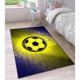Bebişim Halı Taraftar Desenli Çocuk Odası Halısı - 100 x 150 cm - Lacivert