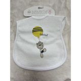 Bebitof 014 Bebek Mama Önlüğü Muşambalı Desenli - Ekru - Standart