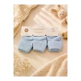 Bebitof 3 Çift Bebek Pamuklu Kıvırmalı Soket Çorap Mavi Bbtf.414.çrp.mav