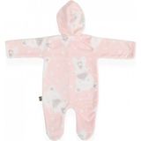 Bebitof Ayıcık Desenli Welsoft Bebek Tulumu 70324 Pembe 6-9 Ay