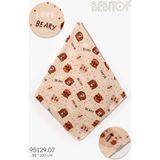 Bebitof Ayıcıklı Peluş Bebek Battaniye 88*100 - Kahverengi