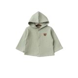 Bebitof Kapüşonlu Bebek Hırka 80153 Mint