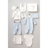 Bebitof My Baby Kumsal % 100 Coton 10 Lu Hastane Çıkışı Yeni sarılan Ayıcık Desenli 10099 - Yenidoğan - 00Mavi