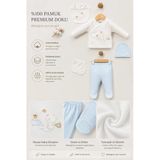 Bebitof Petit Baby Hello Little Friend 5 Parça Unisex Yenidoğan Hastane Çıkışı Seti Mavi Ekru – Bebek Zıbın