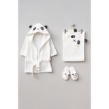 Bebitof Sevimli Panda Figürlü Bamboo Bebek Bornoz Seti 0-2 Yaş Kutulu