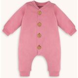 Bebizu Ribanalı Boydan Düğmeli Bebek Tulumu - 6 - 9 Ay - Pembe